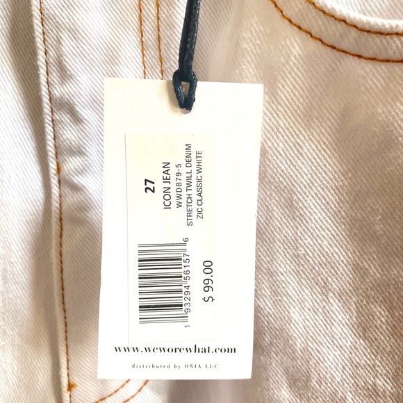 NWT WEWOREWHAT Icon Jean Stretch Twill Denim, size 27 - Picture 6 of 13